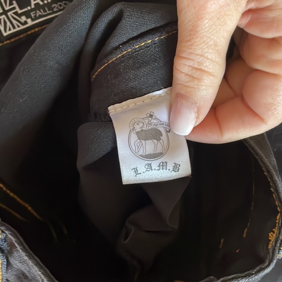 L.A.M.B. Fall 2008 Size Gwen Stefani Black Jeans Zipper Above Bottom Hip 2 Hip - Picture 4 of 4